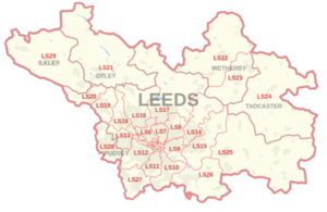 Map of Leeds